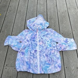 Ivivva Lululemon Pastel leaf print wind breaker size 10